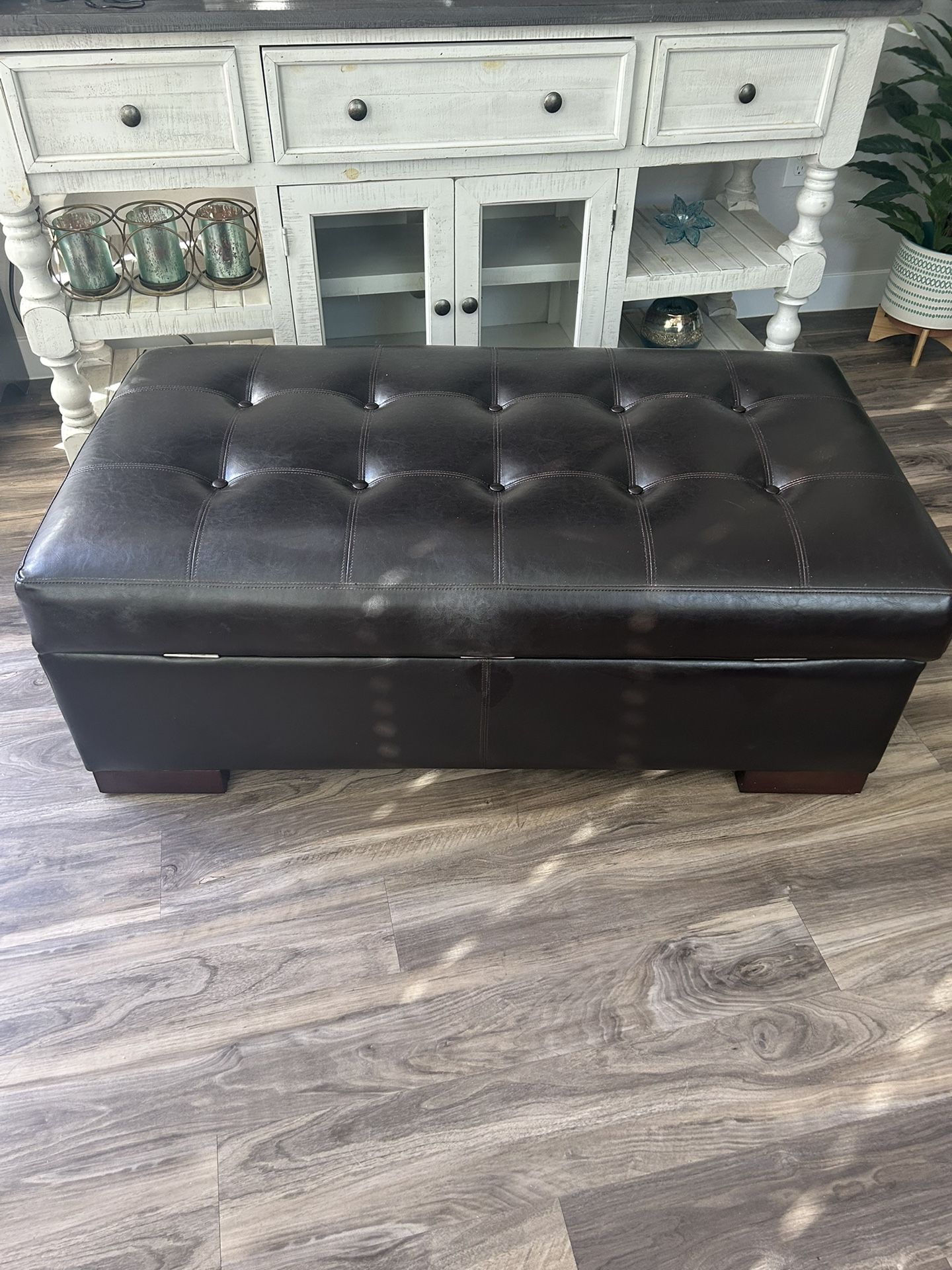 Leather Bedroom Ottoman Bench