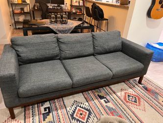 Gray/blue sofa