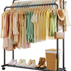 Clothes Rack - Double Rods Clothing Rack  X(340)