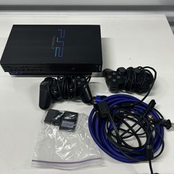 Sony Playstation 2 PS2 console set with 2 controllers
