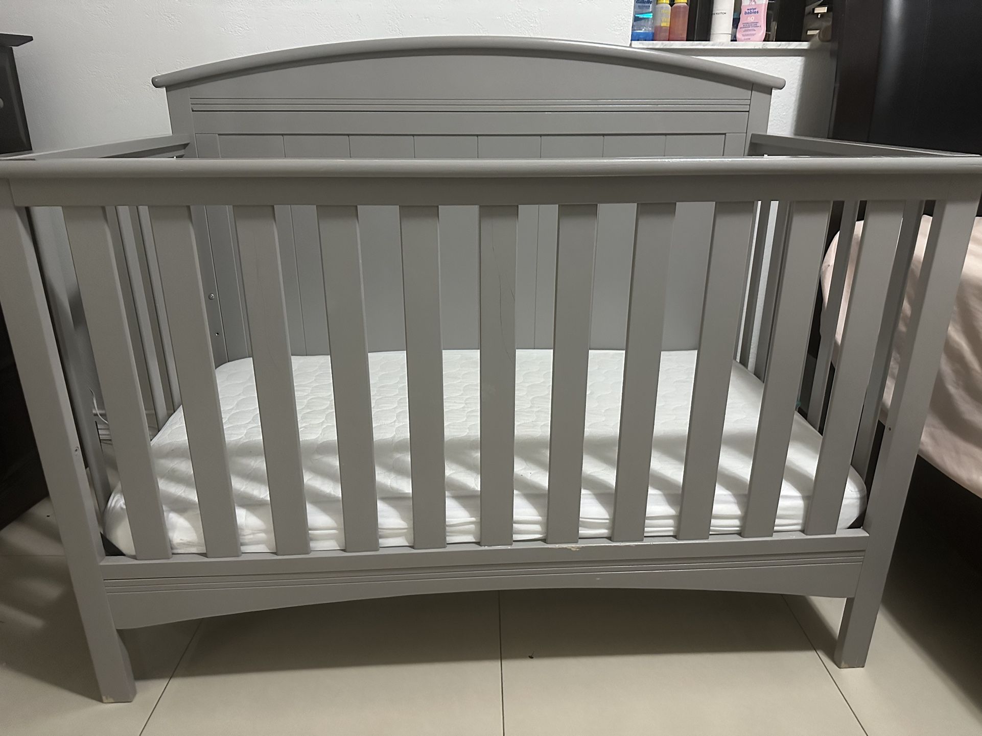 Crib, Mattress And Changing Table