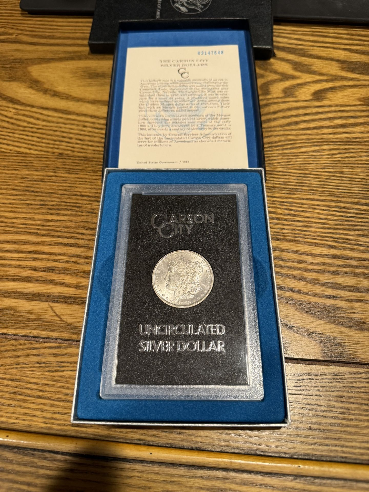 2 GSA Uncirculated Carson City Morgan Silver Dollar Coins