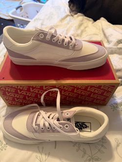 Brand New Vans Sneakers White & Lavender – Original Box