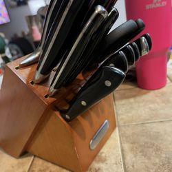 Farberware Edge keeper Knife Set with Wood Block