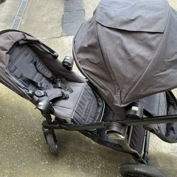 Baby Jogger City Select Double Stroller + Infant Seat And Adapter