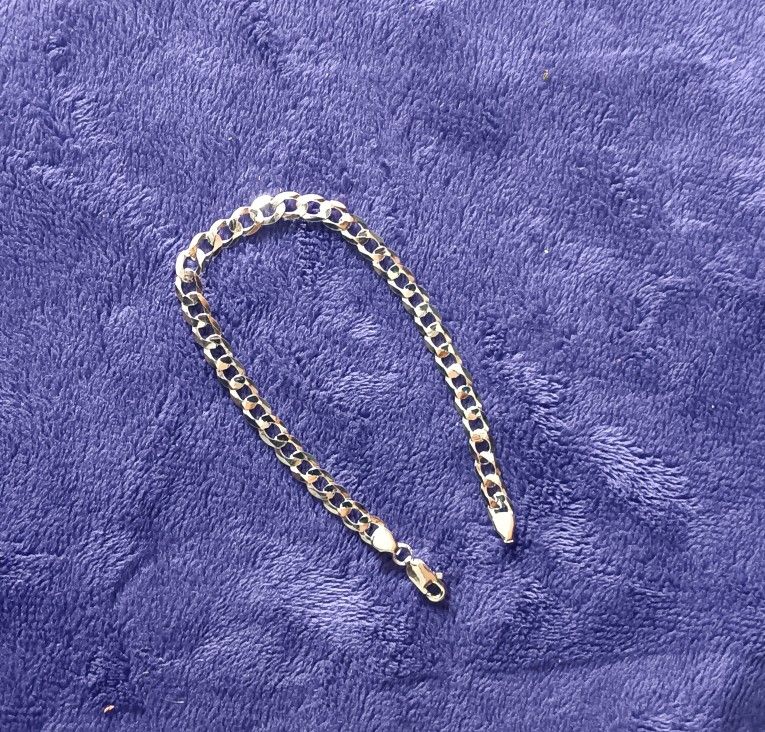 7" Italy S925 Cuban Chain Bracelet 5mm Wide
