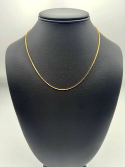 14k yellow gold necklace chain snake  17.25" 1.20mm wide