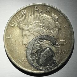 1923 Peace 1$  Silver dime Error Coin 