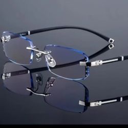 Reading Glasses Sunlgasses Blue Light Blocking Men Women Rimless Eyeglasses
