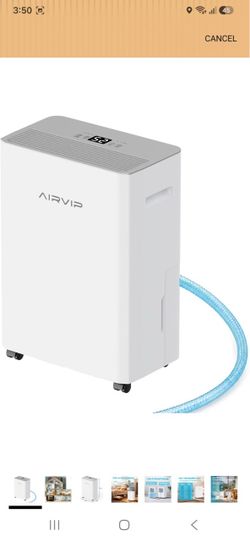34 Pints Dehumidifiers for Home with 6.56ft Drain Hose