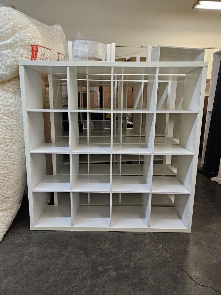 Shelf unit, white, 57 7/8x57 5/8 "