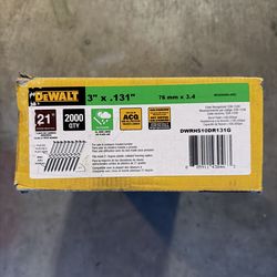DeWalt 3” Ring Shank Nail 21 Degree Galvanized DWRHS10DR131G