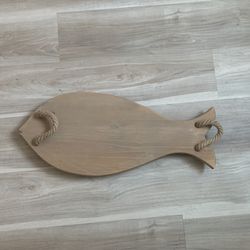 Wooden fish Tray With Rope Handles