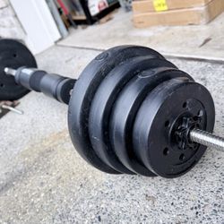 Barbell, Plates And Pad