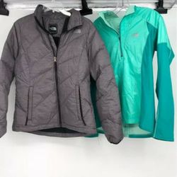 The North Face Variety of Colors and Materials Lot of 2 Jackets coat pullover - Size M