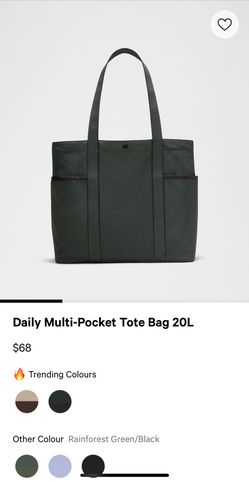 Lululemon  Daily Multi-Pocket Tote Bag 20L Brand New