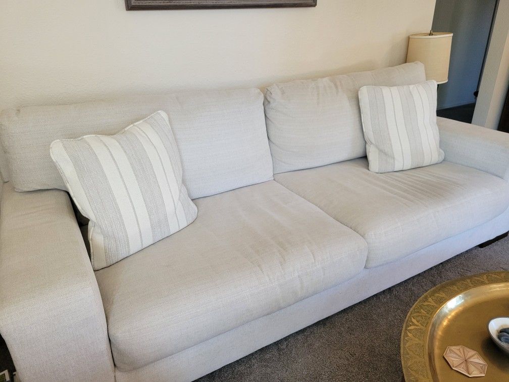 Plush Cream Sofa