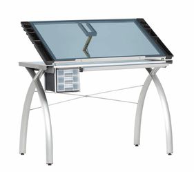 Glass Top Art Desk