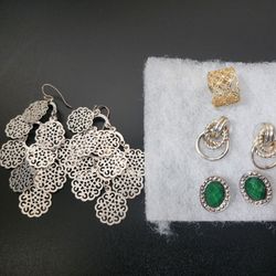 Three earrings and a ring, all together 12$