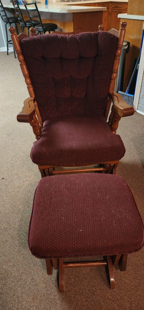 Rocking Chair With Rocking Ottoman 