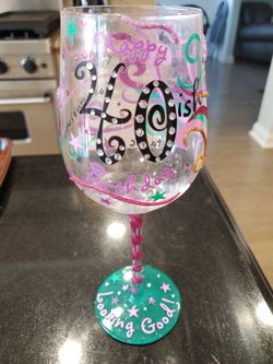 40th Birthday Wine Glass Barware