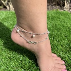 8 Pearl Ankle Jewelry For Woman 