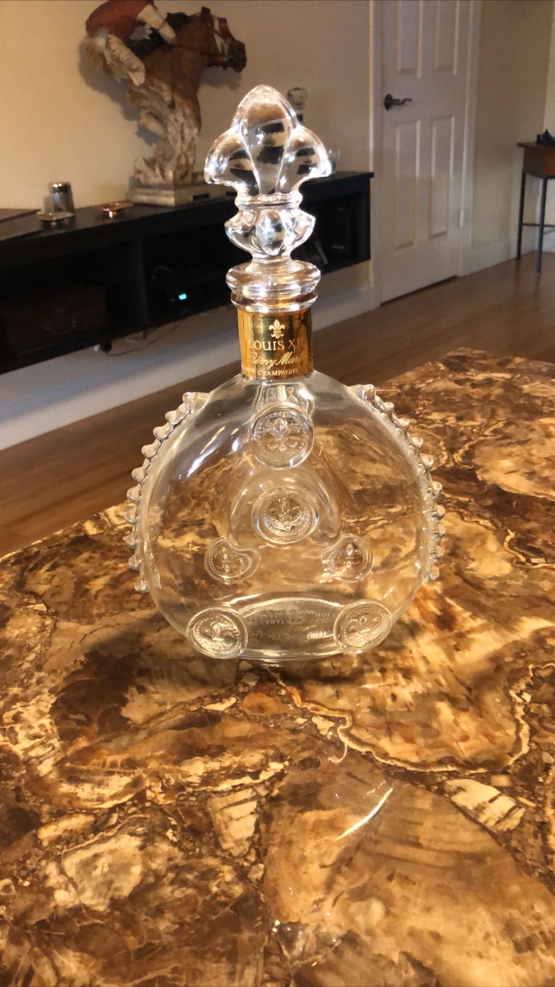 Louis XIII crystal bottle