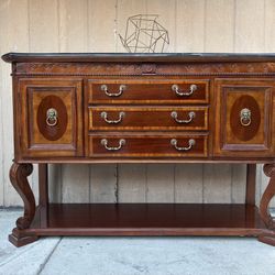Gorgeous marble top Neo classical buffet or console