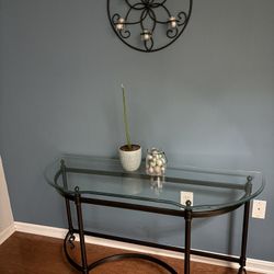 Metal And Glass Entryway Table