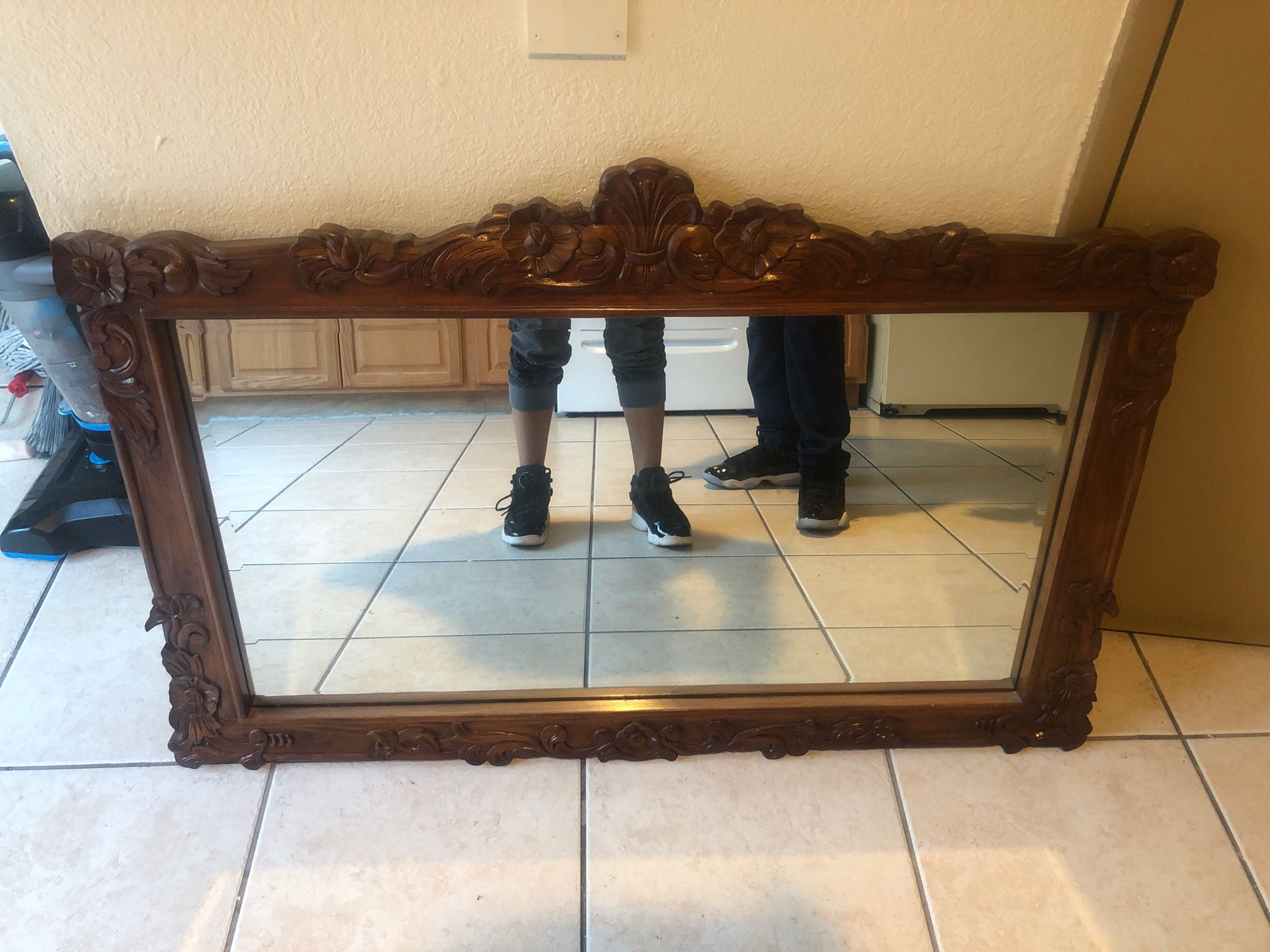 Reall wood framed mirror