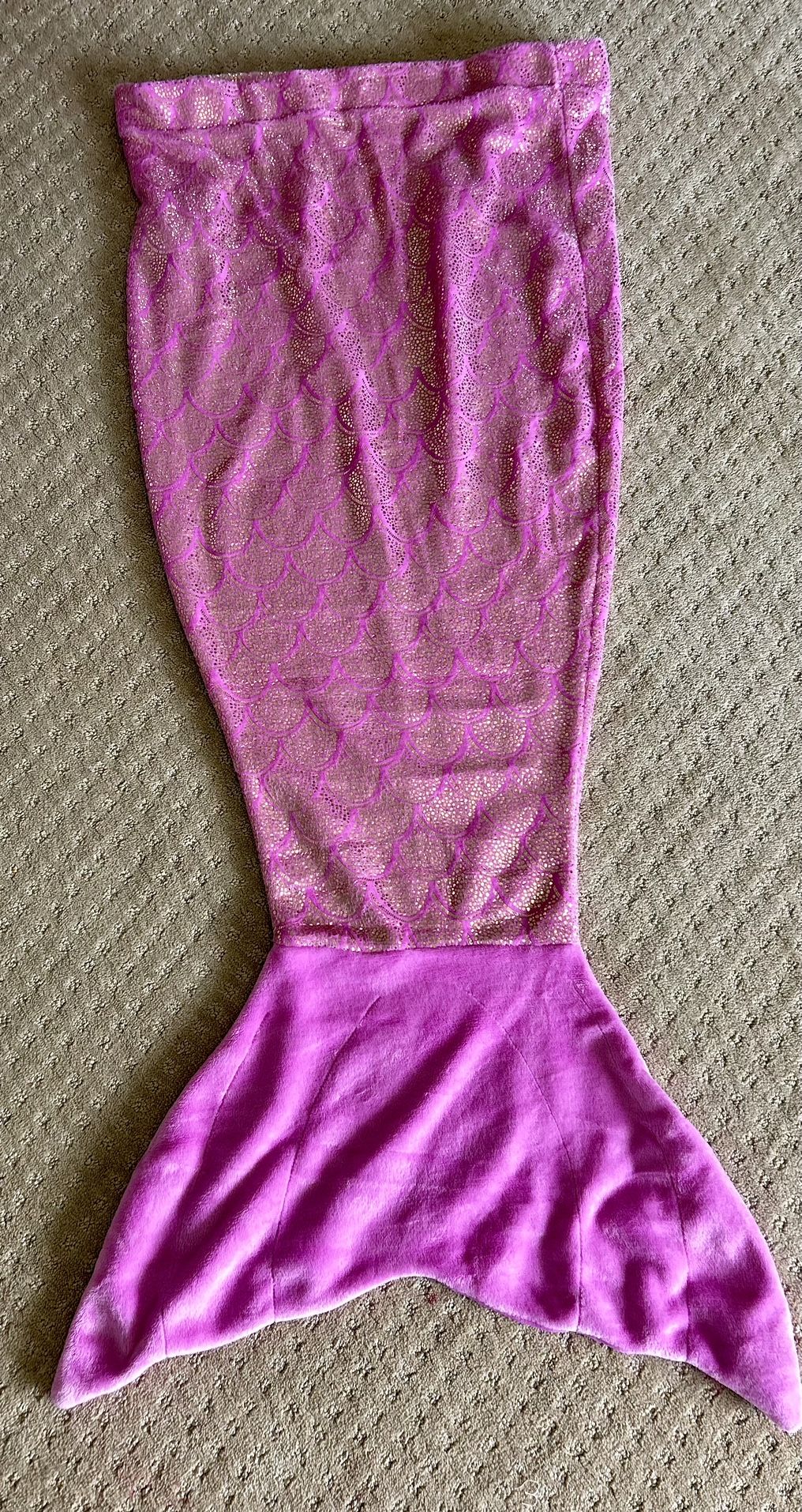 Authentic Kids Mermaid 59" Sleeping Bag Colorful VPink Purple w/Fish Stuffie