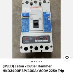 Eaton /Cutler Hammer HKD3400F 3P/400A/ 600V 225A Trip