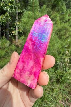 🔮 Crystals | Red Rainbow Moonstone Feldspar Tower 🔮