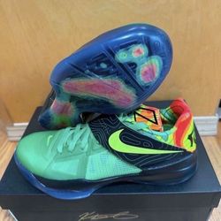 Nike KD 4 Weatherman Size 8.5 Mens Green FN6247-300 Brand New