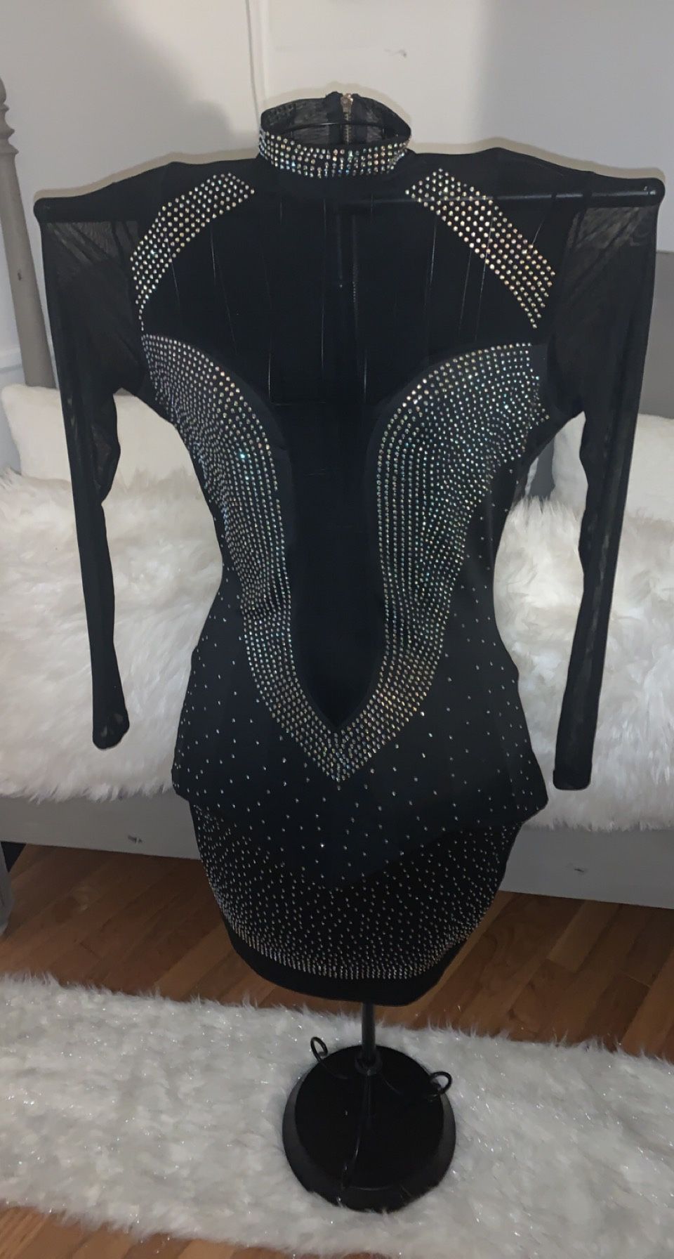 Black Custom Clubwear Dress Worn Once!