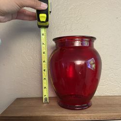 Red Glass Vase