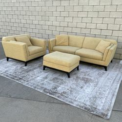 Modern Couch Sofa Chair Ottoman Set