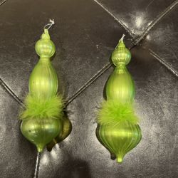 2 Green Ornaments