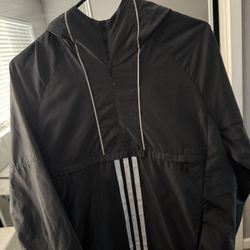 Adidas Black Reflective Windbreaker