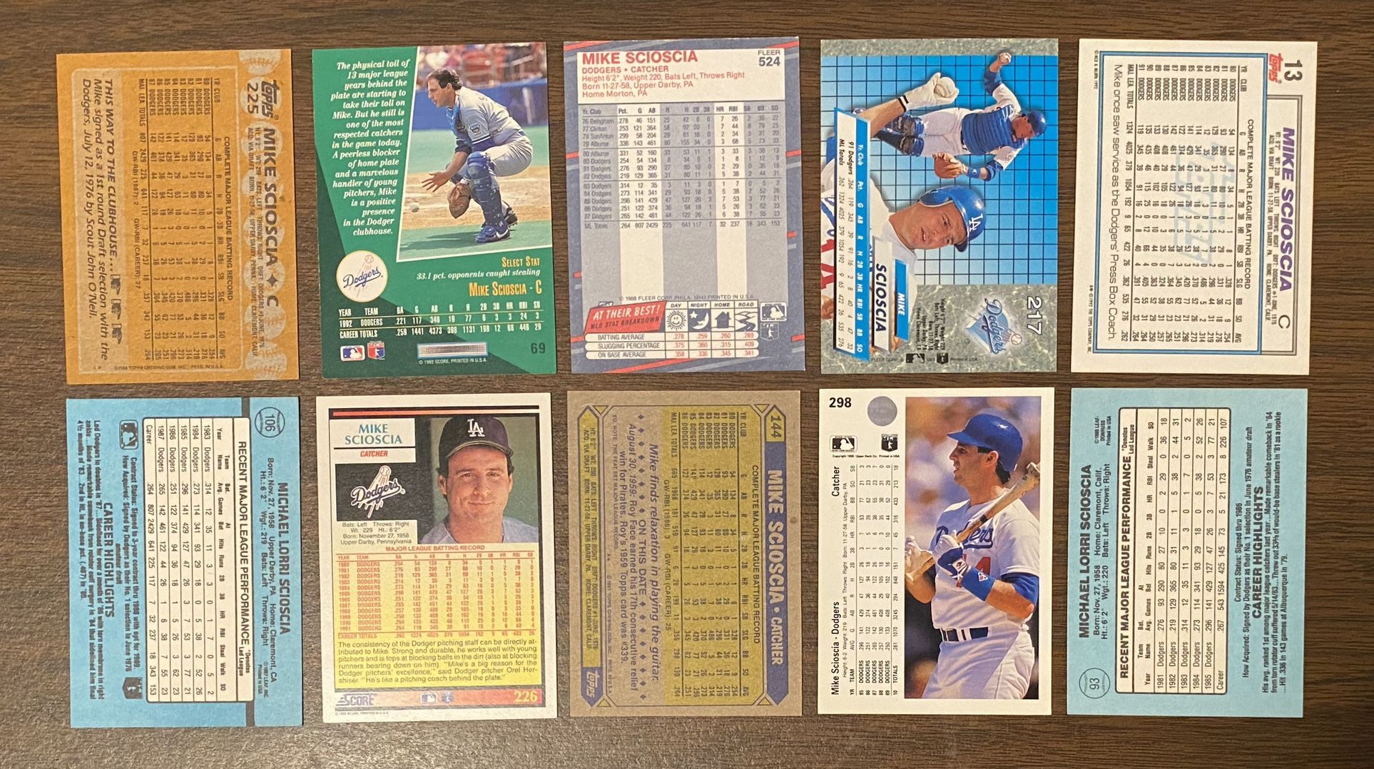 LOT OF 50 DIFFERENT MIKE SCIOSCIA BASEBALL CARDS LOS ANGELES DODGERS NO  DUPS for Sale in Montebello, CA - OfferUp