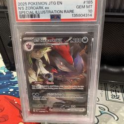 PSA 10 POKEMON JOURNEY TOGETHER SPECIAL ILLUSTRATION RARE N'S ZOROARK EX  