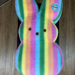NWT Jumbo Peeps Bunny 42” Plush Easter Toy w/ Rainbow Stripes (2023)