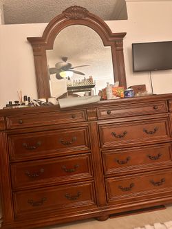 Dresser with mirror . Brand is Furniture Of America