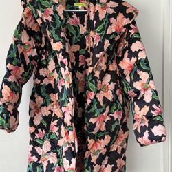 Revolve Tell Your Friends Floral Puffer Jacket Coat