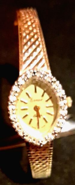 Vintage Ladies Diamond Bezel Dress Watch