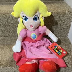 Súper Mario Nintendo Princess Peach Plush 18” New stuffed animal 
