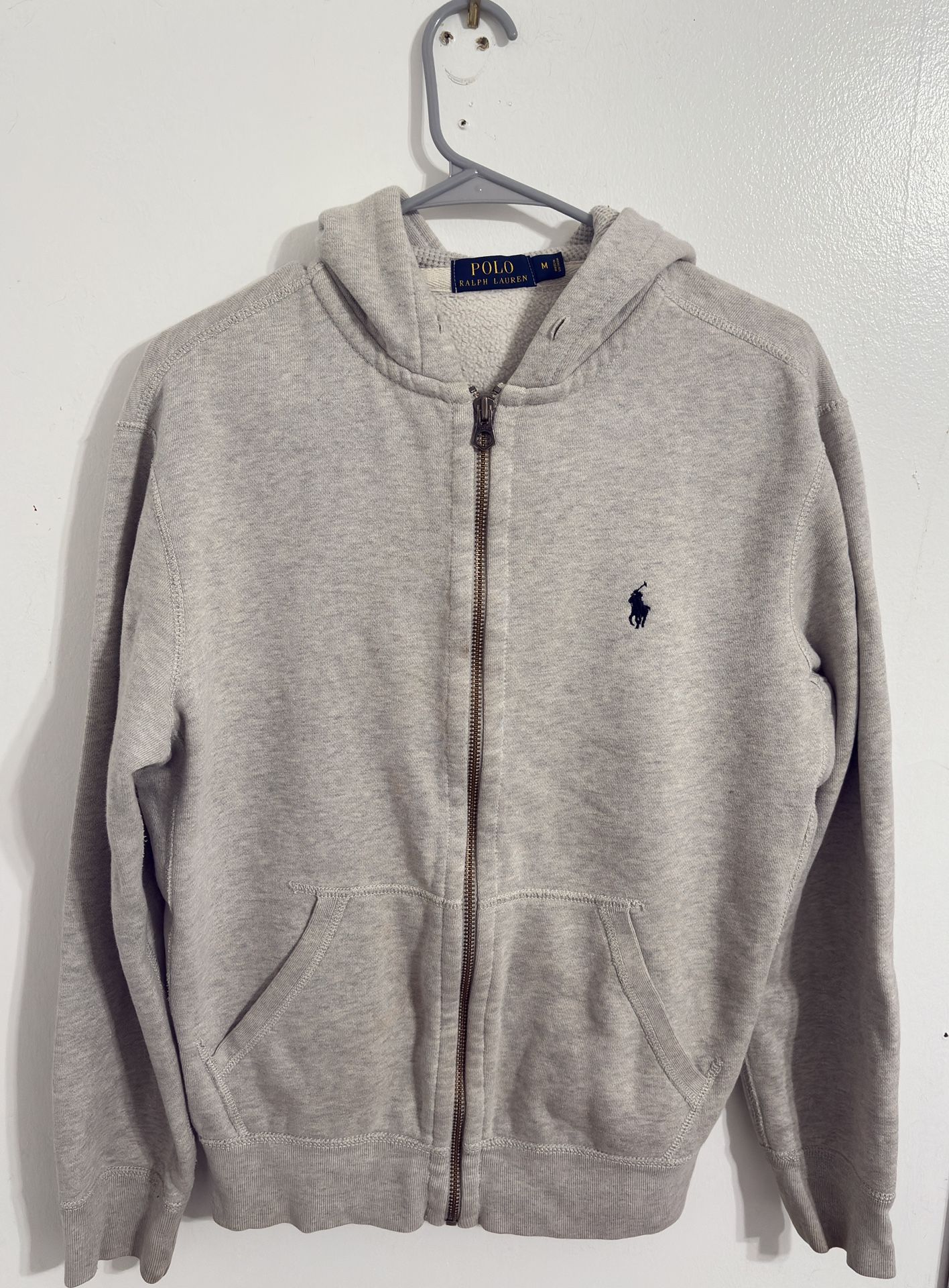 Grey Polo Ralph Lauren Zip Up Hoodie
