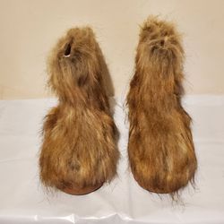Brown Faux Fur Ankle Boots