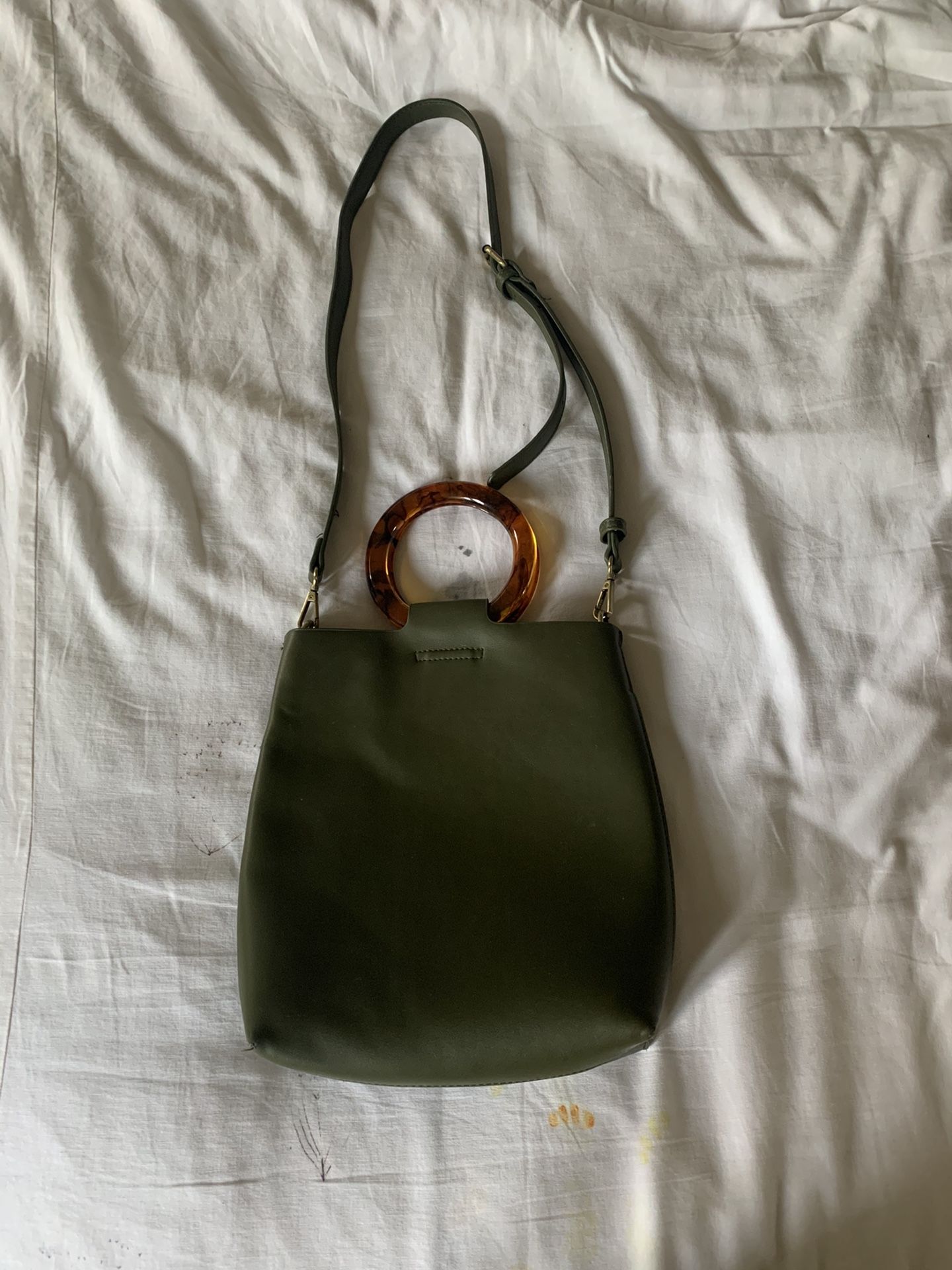 Sage Green Faux Leather Purse