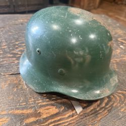 Nice Green Ww2 German Helmet 